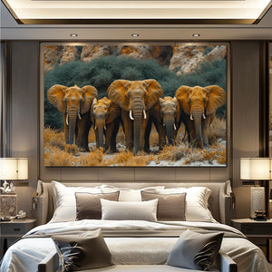Framed Elephants Wall Art | MusaArtGallery™