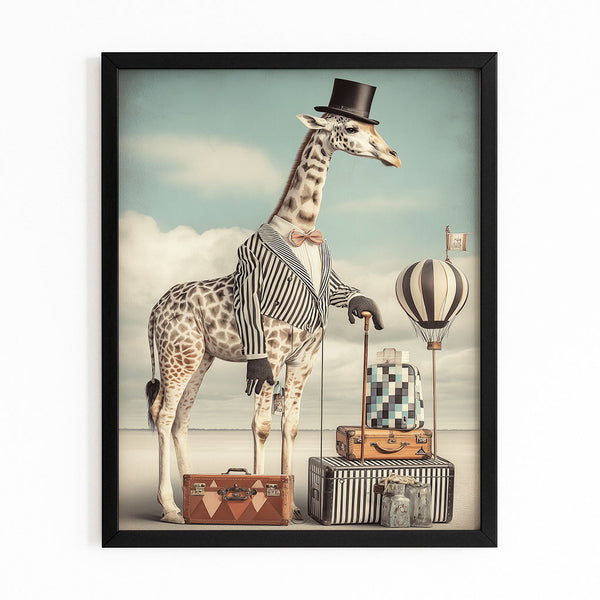 Framed Giraffe Wall Art