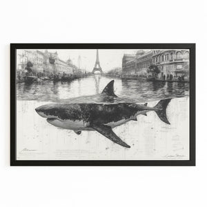 French Shark Wall Art