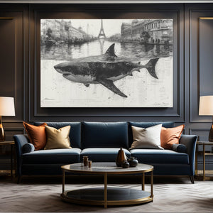 French Shark Wall Art