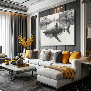 French Shark Wall Art