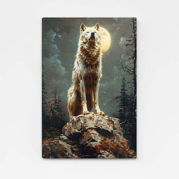 Full Moon Wolf Art  | MusaArtGallery™