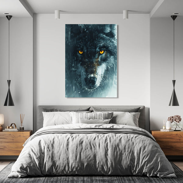 Furry Wolf Canvas Art  | MusaArtGallery™