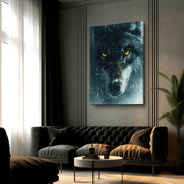 Furry Wolf Canvas Art  | MusaArtGallery™