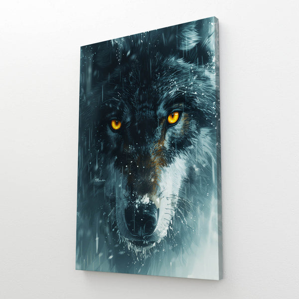 Furry Wolf Canvas Art  | MusaArtGallery™