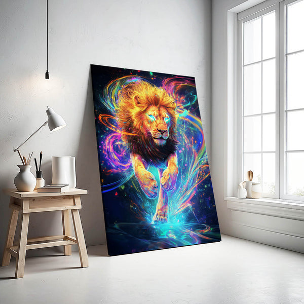 Galactic Charge Lion Wall Art | MusaArtGallery™