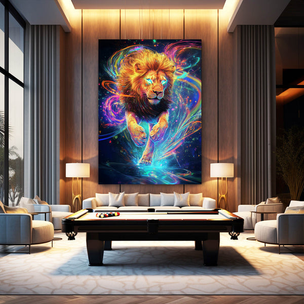 Galactic Charge Lion Wall Art | MusaArtGallery™