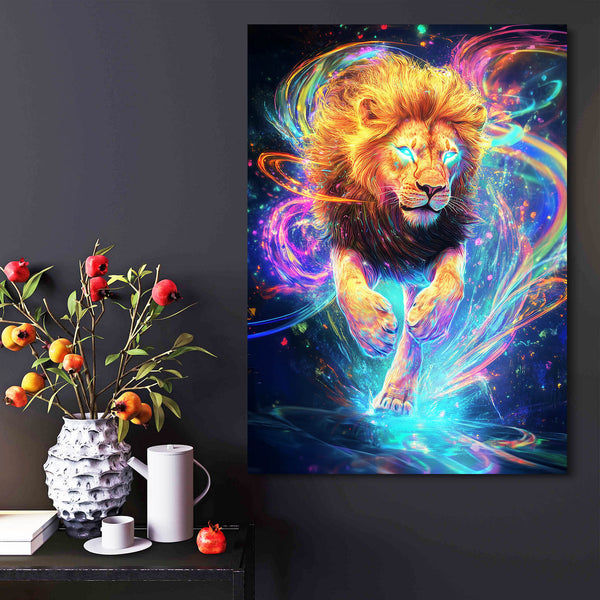 Galactic Charge Lion Wall Art | MusaArtGallery™