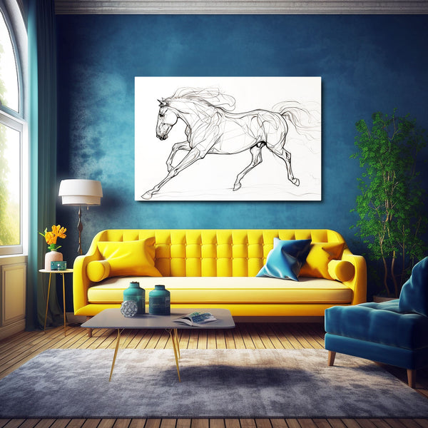 Galloping Horse Line Art | MusaArtGallery™