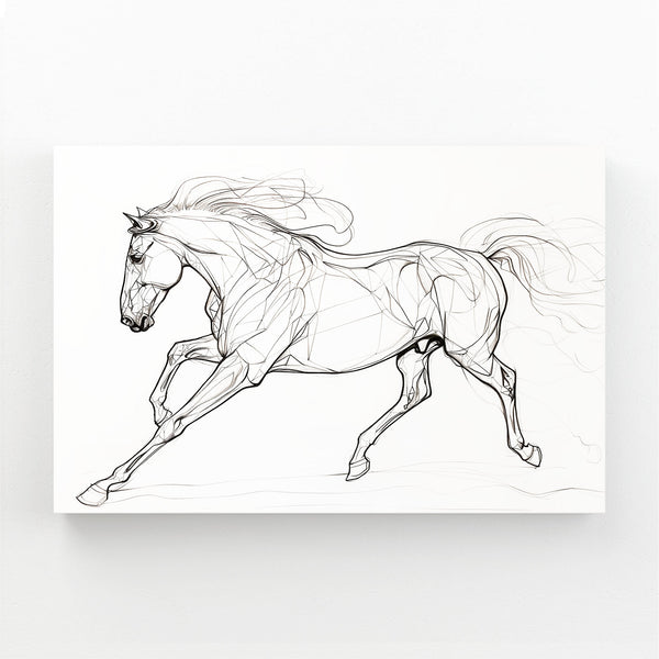 Galloping Horse Line Art | MusaArtGallery™