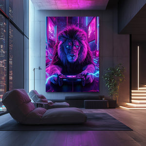 Gamer Lion Wall Art | MusaArtGallery™