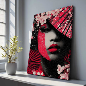 Geisha Cherry Blossom Wall Art