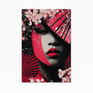 Geisha Cherry Blossom Wall Art