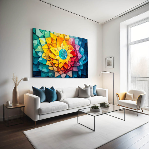 Geometric Bloom Flower Art | MusaArtGallery™