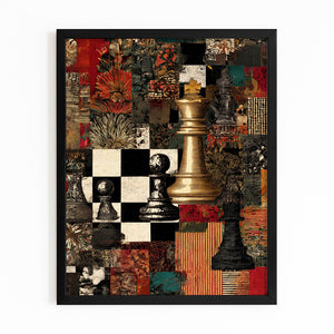 Geometric Chess Board Art