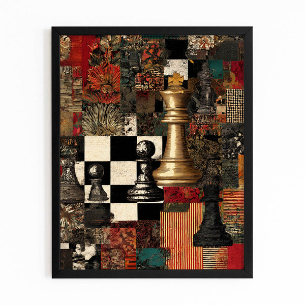 Geometric Chess Board Art