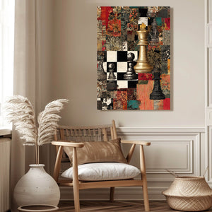 Geometric Chess Board Art