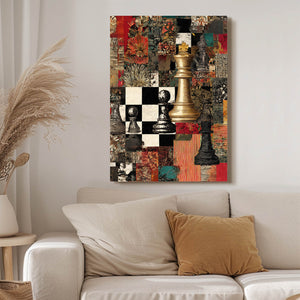 Geometric Chess Board Art