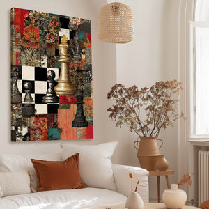 Geometric Chess Board Art