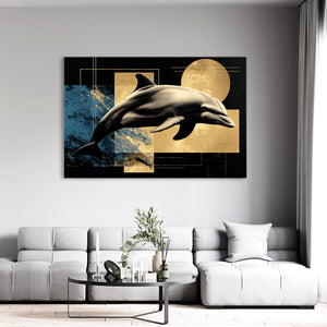 Geometric Dolphin Art