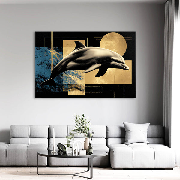 Geometric Dolphin Art