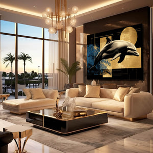Geometric Dolphin Art