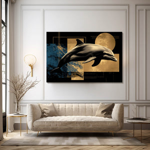 Geometric Dolphin Art