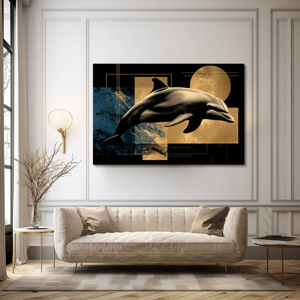 Geometric Dolphin Art