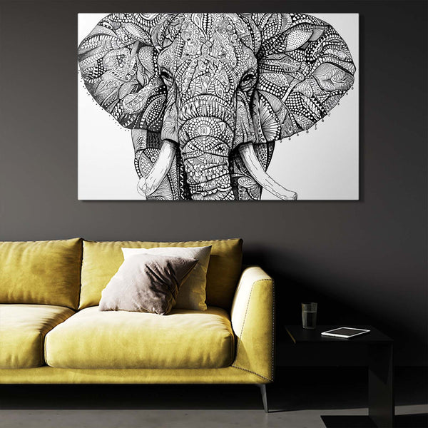 Geometric Elephant Wall Art | MusaArtGallery™