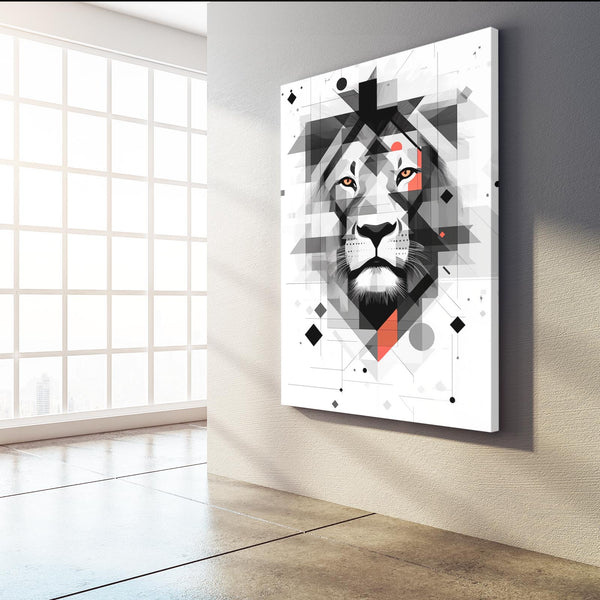 Geometric Essence Lion Wall Art | MusaArtGallery™