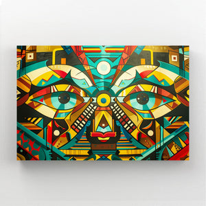 Geometric Face Mexican Wall Art | MusaArtGallery™