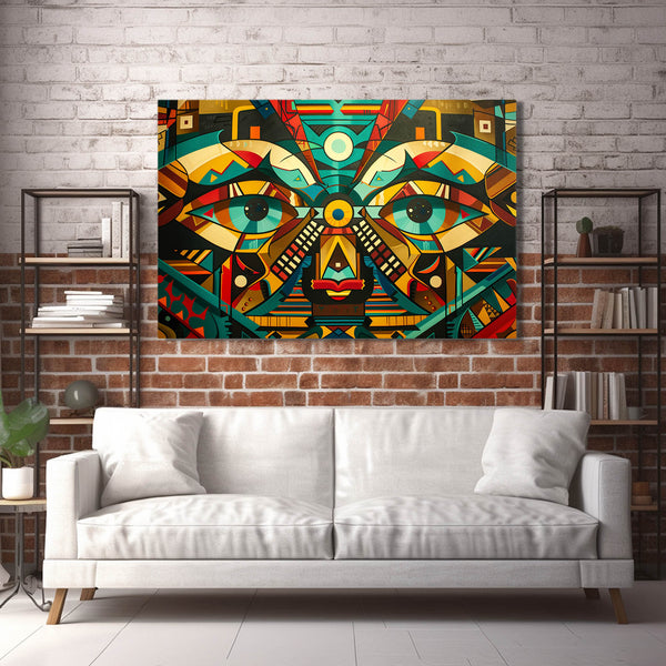 Geometric Face Mexican Wall Art | MusaArtGallery™