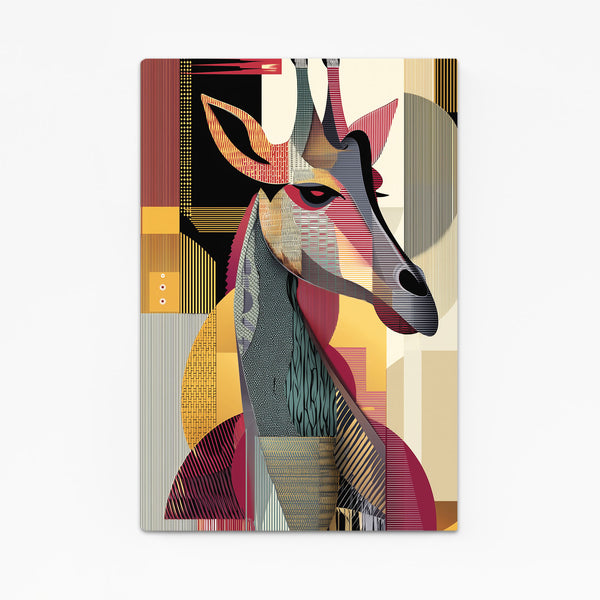 Geometric Giraffe Art