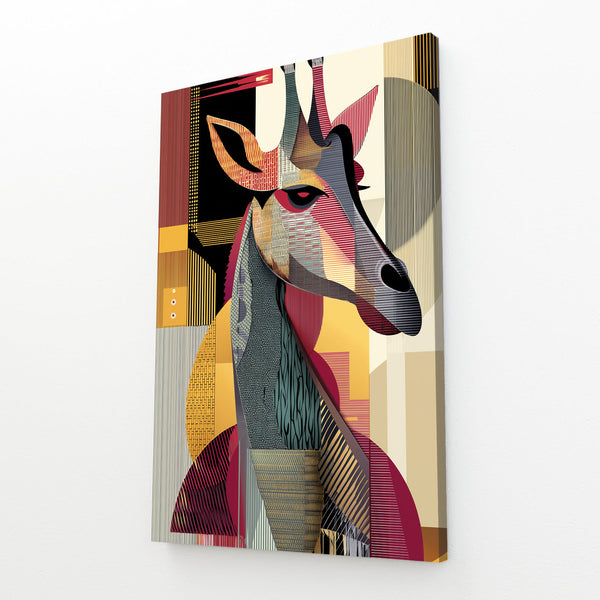 Geometric Giraffe Art