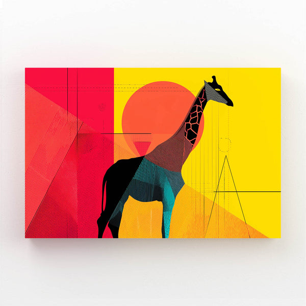 Geometric Giraffe Wall Art