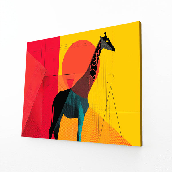 Geometric Giraffe Wall Art