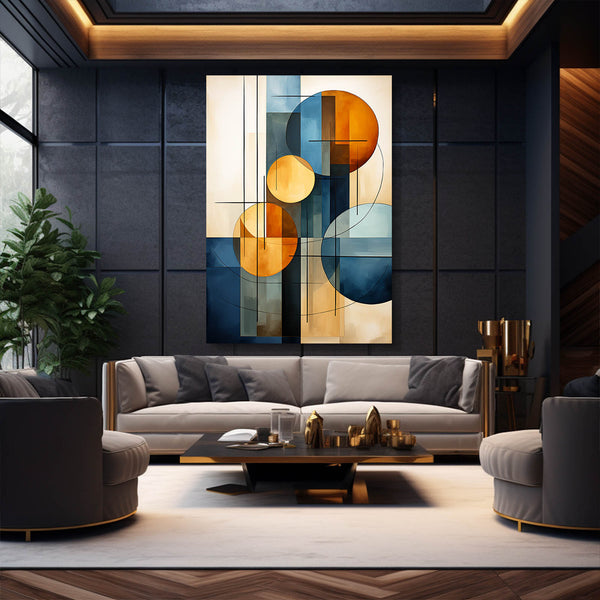 Geometric Modern Abstract Art Canvas | MusaArtGallery™