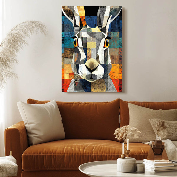 Geometric Rabbit Wall Decor