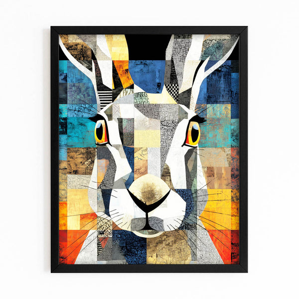 Geometric Rabbit Wall Decor
