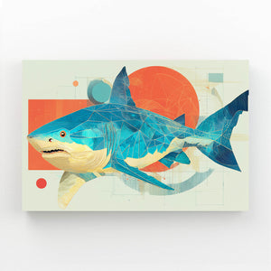 Geometric Shark Wall Art