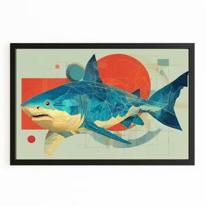 Geometric Shark Wall Art
