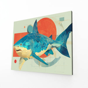 Geometric Shark Wall Art