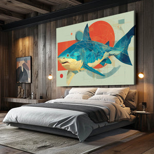 Geometric Shark Wall Art