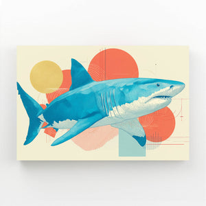 Geometric Shark Wall Decor