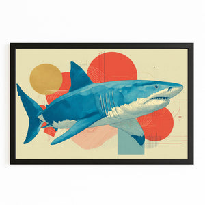 Geometric Shark Wall Decor