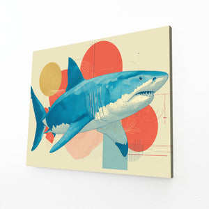 Geometric Shark Wall Decor
