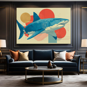 Geometric Shark Wall Decor