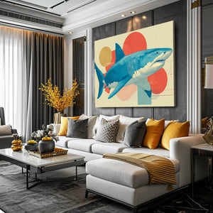 Geometric Shark Wall Decor