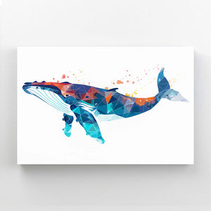 Geometric Whale Art | MusaArtGallery™