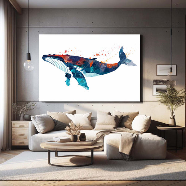 Geometric Whale Art | MusaArtGallery™